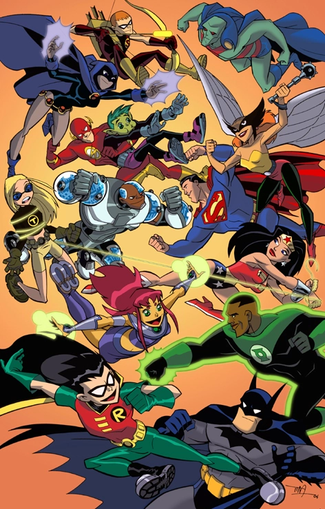 justice_league_vs__teen_titans_by_timlevins