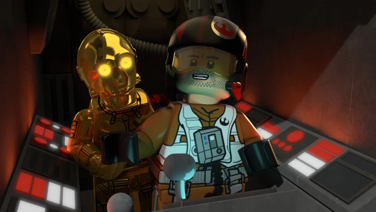 LEGO STAR WARS: THE RESISTANCE RISES - "LEGO Star Wars: The Resistance Rises" features popular heroes and villains of "Star Wars: The Force Awakens" in a new action-adventure comedy series of shorts on Disney XD. (Disney XD) C-3PO, POE DAMERON